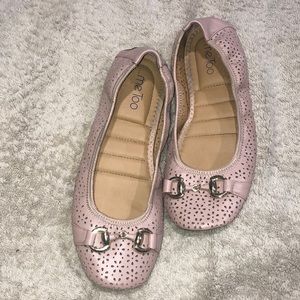 Laser Cut Pink Colored Flats